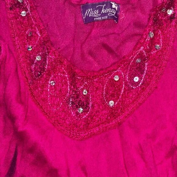 ✨Vibrant Fuchsia Boho Dress✨ - Picture 3 of 5